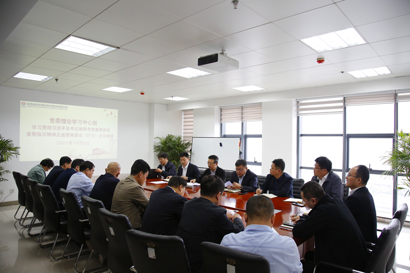 公司党委召开理论学习中心组(扩大)会议专题学习习近平总书记来陕考察重要讲话精神